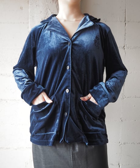 LAUREN Ralph Lauren Velour Pajama Shirt BL