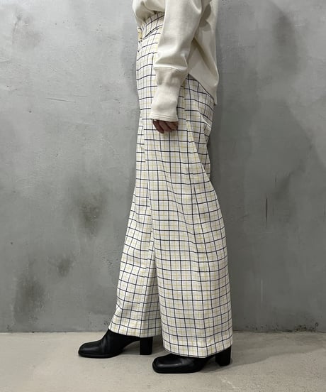 Tattersall Check Wide Pants YEWH