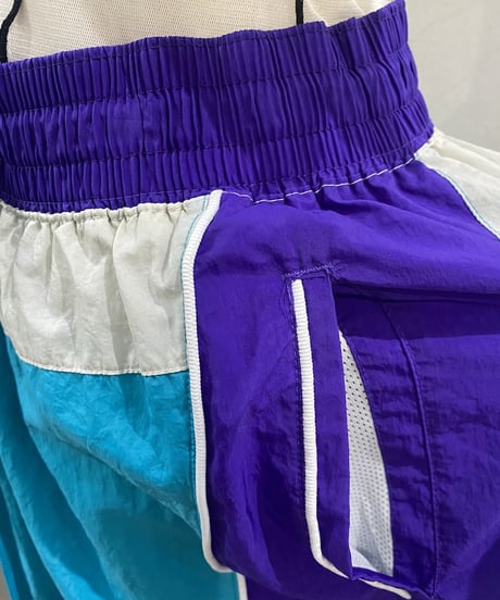 NIKE Tricolor Nylon Shorts LBL PUR WH