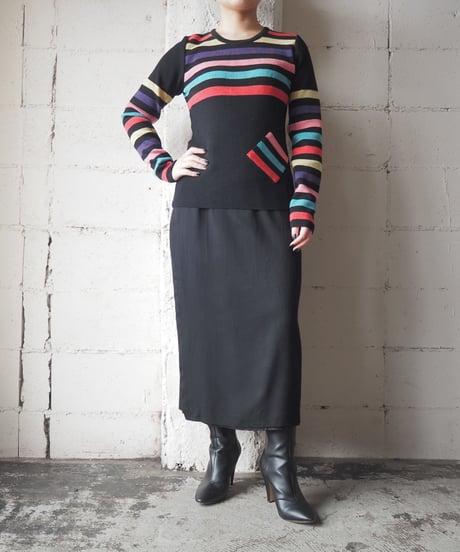 1980's SONIA RYKIEL Multi Stripe Knit BKREYE