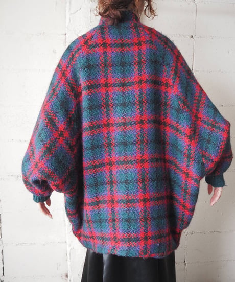 Check Pattern Dolman Sleeve Jacket GNRE