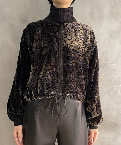 Shadow Pattern Velor Blouson
