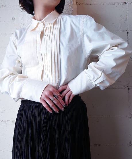 LAUREN Pleated Bosom Shirt IV