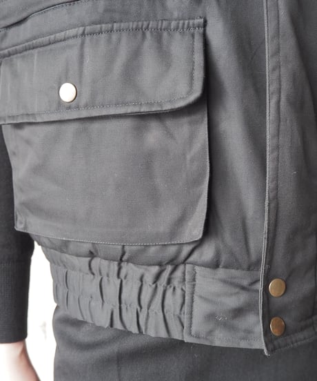 SKI VEST Check Lining Padded Vest BK