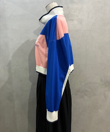 NIKE Tricolor Stand Collar Cropped Jacket BLPIWH