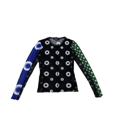 Desigual Sheer Tops BK GN