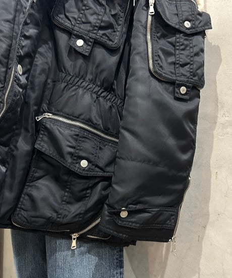 Dolce&Gabbana Spiral Zip Design Mods Coat BK