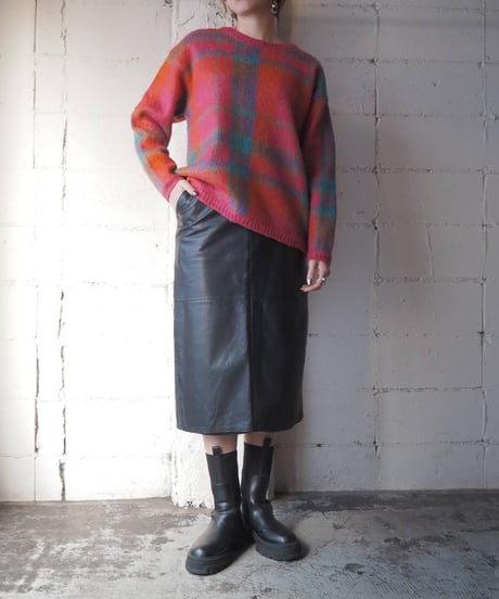 Mohair Mix Check Sweater PIBL