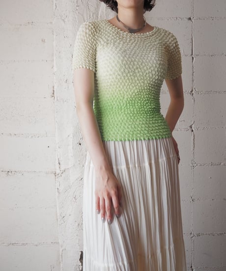 Short Sleeve Popcorn Blouse YEGR