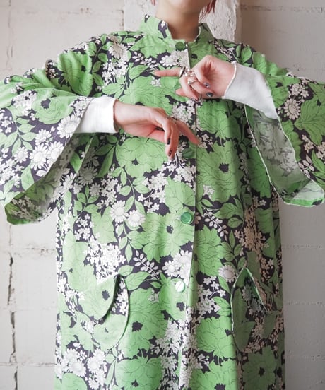 60's-70's Floral Pattern Vintage Coat GNBK