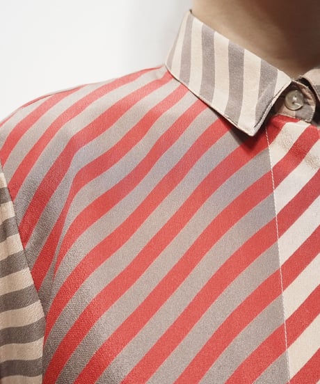 Stripe Silk Blouse RE
