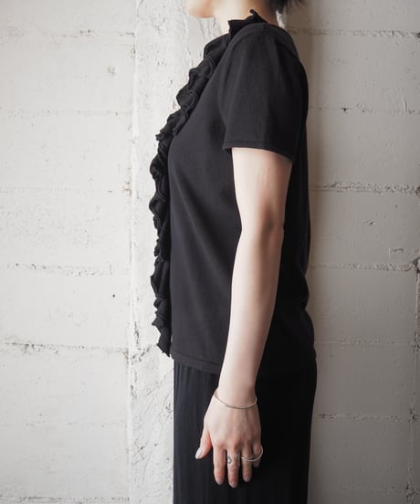 LAUREN Ralph Lauren Ruffle Collar Knit BK