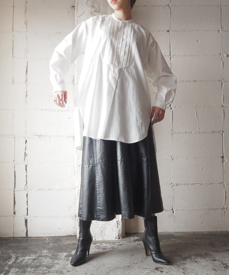 Vintage Band Collar Shirt WH