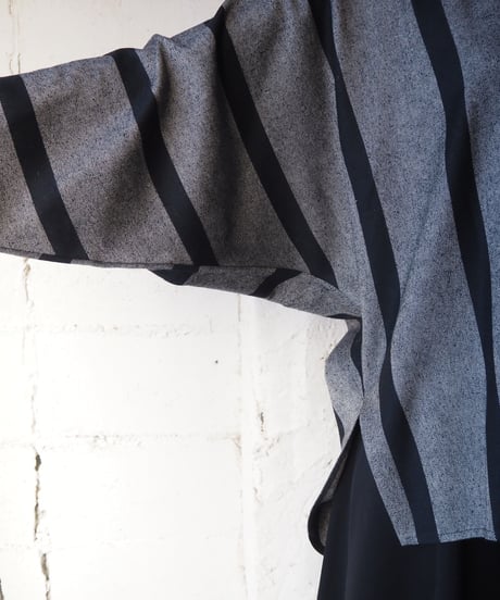 Dropped Shoulder Stripe Shirt GRBK