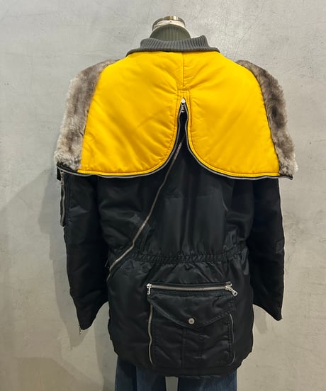 Dolce&Gabbana Spiral Zip Design Mods Coat BK