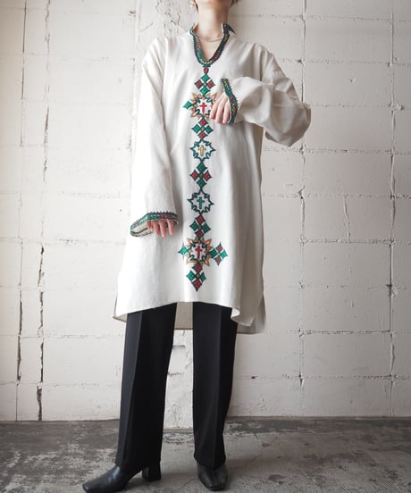1950's Embroidery Shirt Dress WH