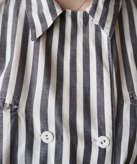 1980's Stripe Double Breasted Shirt GRWH