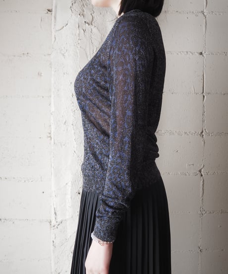 BIMBA Y LOLA Lame Leopard Knit NVBK