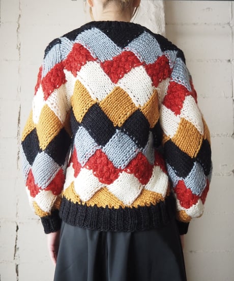 Multi Color Basket Check Knit BKBLYERE