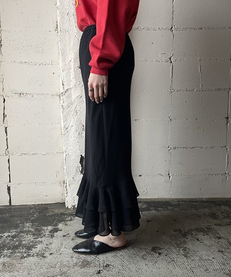 Mermaid Line Long Skirt BK