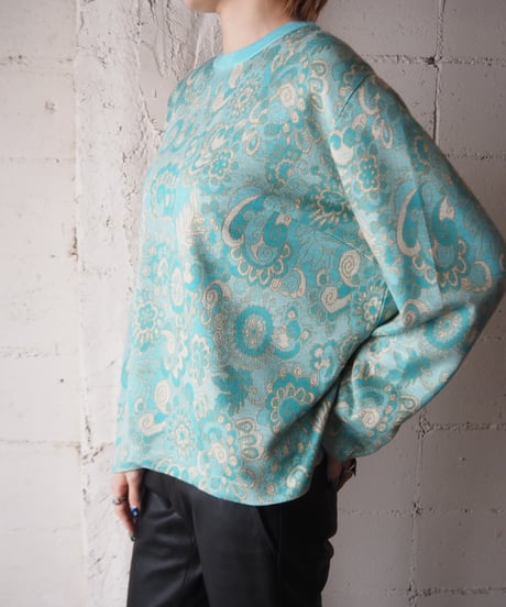 1970's Euro Botanical Pattern Knit GN