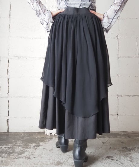 Sheer Layered Skirt BK