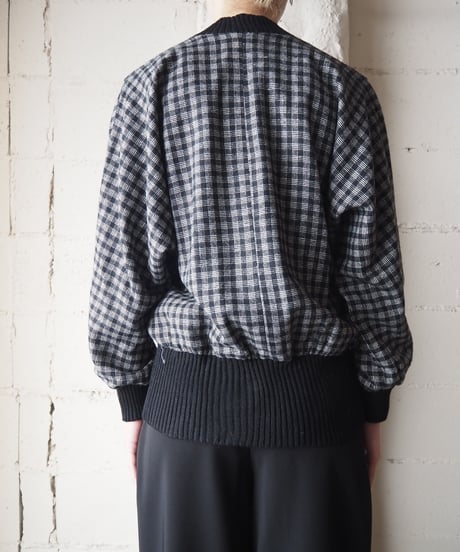 Check Pattern Rib Tops BKWH
