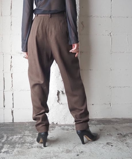 Rayon Wool Double Hem Pants BR