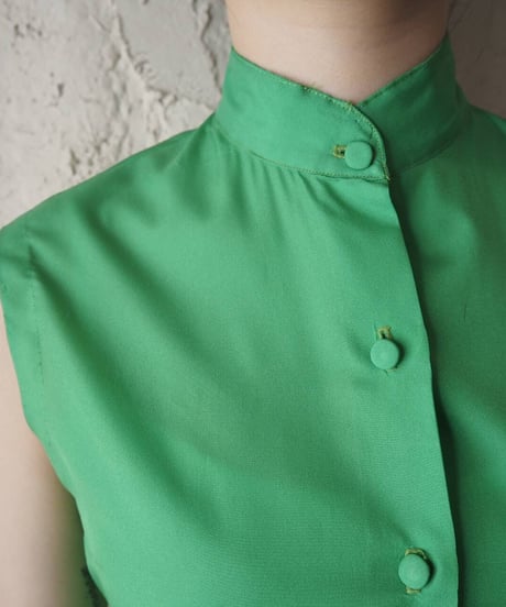Stand Collar N/S Blouse GN