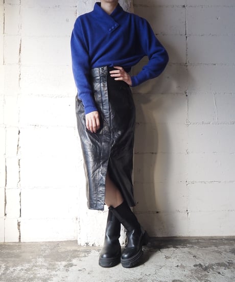 Leather Tight Skirt BK