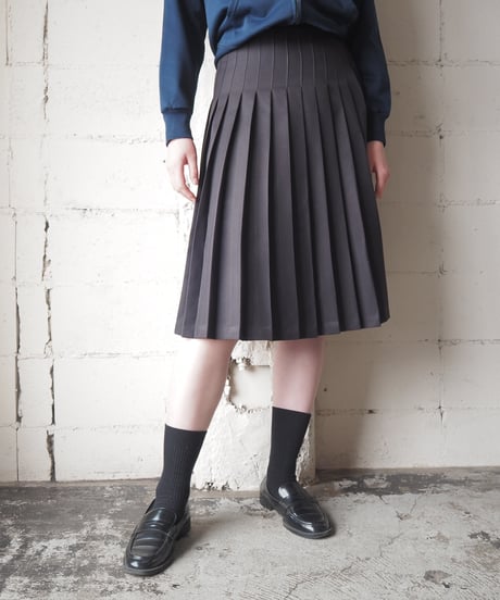 Poly Pleated Skirt BK