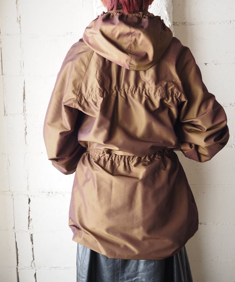 Satin Gather Long Jacket BR