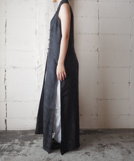 Jacquard China Long Vest BK