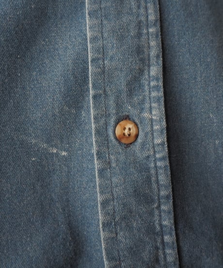 carhaat Denim×Cotton Twill B.D. Shirt BLBE