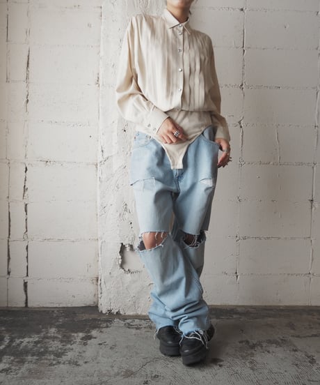 Pleated Bodice Bodysuit Shirt LBE