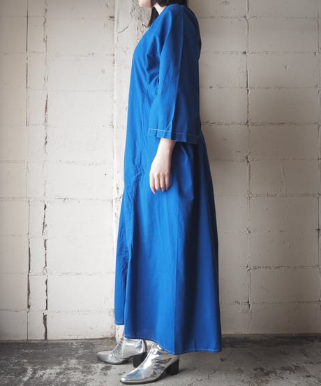 1970〜80's Cotton Kaftan Dress BL
