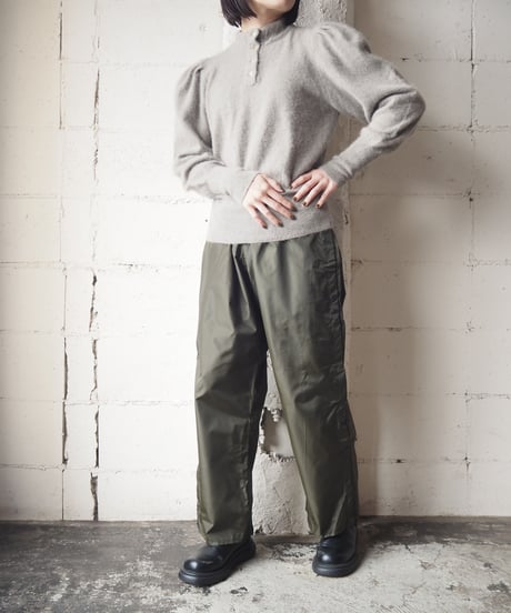 Stand Collar Angora Polo Knit GR