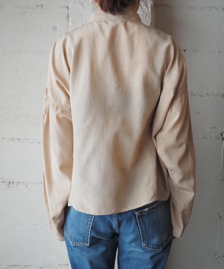 1980's Stand Collar Double Breasted Shirt BE