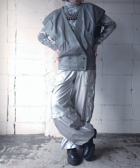 Power Shoulder Leather Vest GR