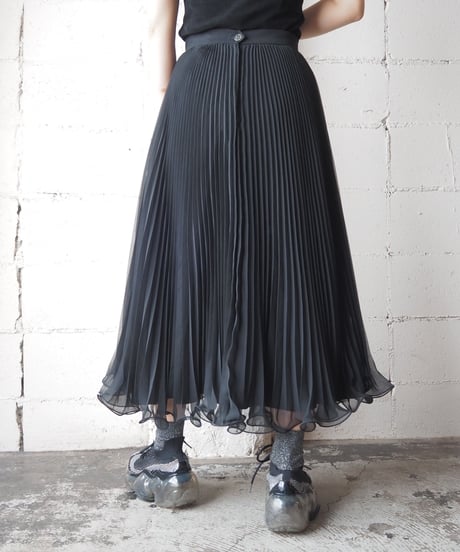 1950-1960's Vintage Sheer Pleated Skirt BK