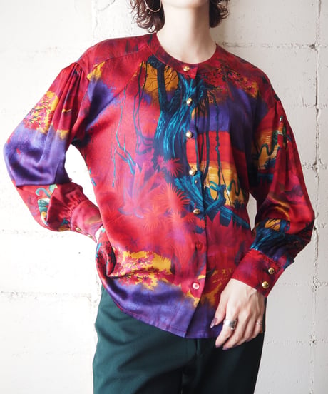 ESCADA Jungle Pattern Blouse RE
