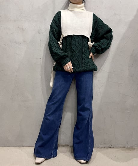 Side Belt Short Vest WH