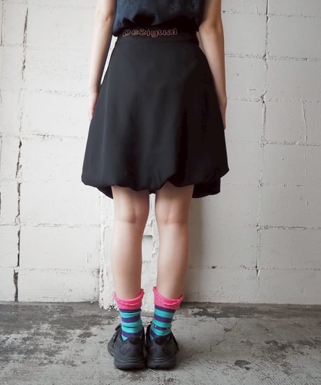 Desigual Front Design Balloon Mini Skirt BK