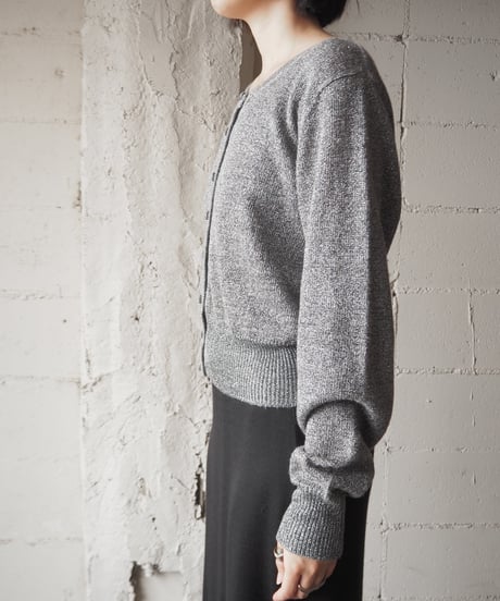Lame Crew Neck Cardigan SV