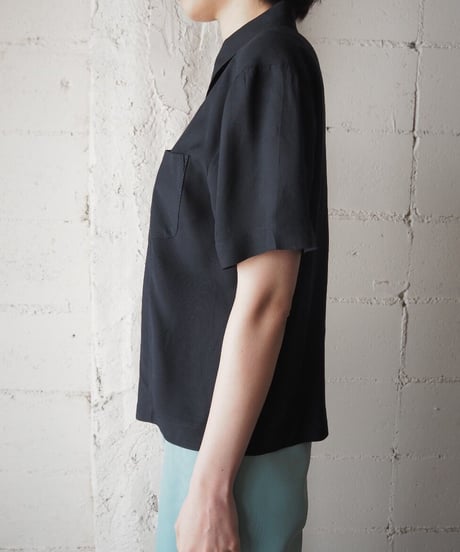 Basic Rayon Short Sleeve Shirt BK