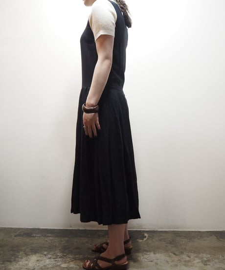 Front Button Jumper Skirt BK