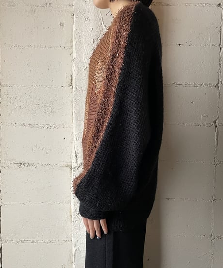 Dolman Sleeve Shaggy Knit BRBK