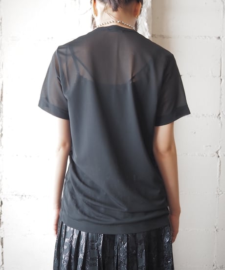 tricot COMME des GARCONS S/S Sheer Tops BK