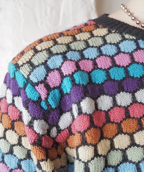Colorfull Dot Knit BK