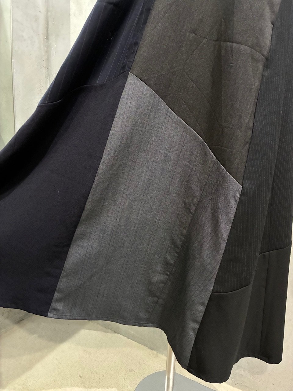 Remake Patchwork Camisole Dress BK GR NV | Orfeo